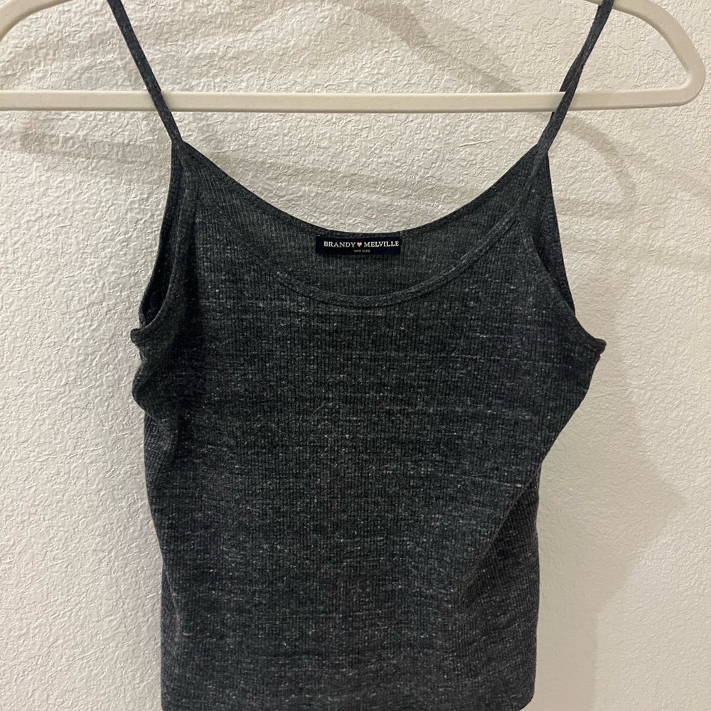 Brandy Melville Gray Camisole Crop Top